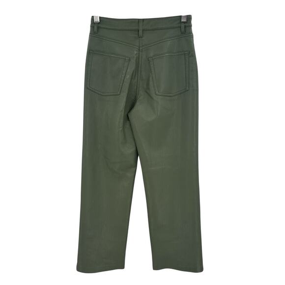 Aritzia‎ Wilfred The Melina Pants Vegan Leather Cropped Sage Green Size 00 - Picture 7 of 10